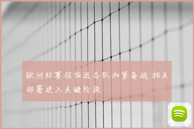 欧洲杯赛程临近各队加紧备战 相关部署进入关键阶段